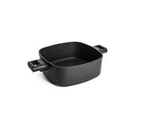 Woll Diamond Logic XR - Cacerola cuadrada con 2 asas laterales (inductiva, 28 x 28 cm, 11 cm de alto, con mango extraíble, apta para todo tipo de fuegos, aluminio fundido, revestimiento
