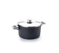 Woll Diamond Logic XR Pro - Olla con tapa de acero inoxidable en caja - Inductiva - Diámetro de 24 cm, 14 cm de alto, 4,5 litros, con 2 asas laterales de acero inoxidable - Adecuado para todo tipo de