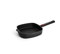 Woll Diamond Logic XR - Sartén cuadrada de hierro fundido para inducción, 24 x 24 cm, 6 cm de alto, con mango extraíble, apta para todo tipo de fuegos, aluminio fundido, revestimiento antiadherente