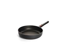 Woll Eco Lite - Sartén alta (inductiva, diámetro de 28 cm, 7 cm de alto, con mango extraíble, apta para todo tipo de fuegos, aluminio fundido 100% reciclado), color negro