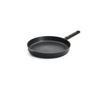 Woll Eco Logic QXR - Sartén plana de hierro fundido (inductiva, diámetro de 32 cm, 5 cm de alto, con mango extraíble, apta para todo tipo de cocinas, sin PFAS, revestimiento antiadherente, aluminio