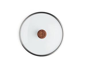 Woll Eco Logic QXR - Tapa de cristal de seguridad, redonda, con botón de tapa de madera (24)