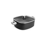 WOLL Juego de cacerolas Eco Logic QXR de 28 x 28 cm cuadradas con tapa - 2 asas de acero inoxidable - Cazo de aluminio con PFAS Diamond-QXR antiadherente - Cazo de inducción - Cacerola grande cuadrada