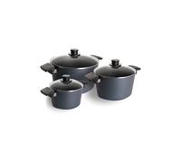 WOLL Juego de ollas 3 piezas 20+24+28cm DIAMOND LITE Antiadherente negro