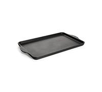 Woll Nowo Titanium - Parrilla de hierro fundido (inductiva, 43 x 28 cm, 2 cm de alto, apta para todo tipo de fuegos, aluminio fundido, apto para horno, color negro