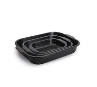 WOLL Roast-it - Juego de 3 sartenes (38 x 30 + 30 x 24 + 23 x 18 cm, 7,1 L + 3,8 L + 1,6 L, acero aluminizado, sellado antiadherente, apto para horno hasta 260 °C, apto para lavavajillas