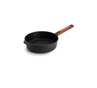 WOLL Sartén de borde alto con mango de madera 24cm ECO-LOGIC Antiadherente negro
