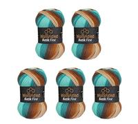 Wollbiene Batik Fine 1520 - Ovillos de lana con degradado (5 unidades, 100 g, 500 g), multicolor