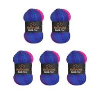 Wollbiene Batik Fine 1530 1530 - Ovillos de lana con degradado (5 unidades, 100 g, 500 g), multicolor