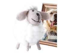 Wollfilz-Schaf-Szorenament-Felt Figure, Juguete de oveja decorativo suave de lana de fieltro | Wollfilz-Lamm-Charm-Baum Decoration, Figuras de decoración Schaf-Plüsch Botones Vintage para guitarras
