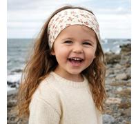 Wollhuhn Cinta elástica ancha ecológica para niños, de algodón cómodo (KU 48-52) (flores crema/pastel)