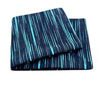 Wollhuhn Cinta elástica para el pelo para niños y niñas, cómoda de algodón, muchos diseños (Lines turquesa/negro)