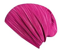 Wollhuhn Gorro para niñas y niños, estilo informal, largo y reversible, para todo el año (de materiales ecológicos, orgánicos) 20022002, Lines Berry Dark Pink, 52-54