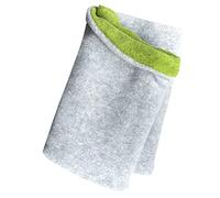 Wollhuhn Niños/Niñas cálidas NUESTROS Lazo de invierno más cálido/Pañuelo Bufanda de manguera/Bufanda de dos capas de forro polar para girar, gris claro y verde, talla única