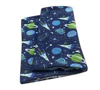 Wollhuhn Pañuelo ecológico para niños/niñas, ligero, holgado, algodón, dos capas, entretiempo, verano, 32132220, Espacio/cohete azul oscuro, talla única