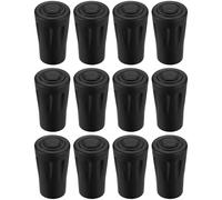 WOLMIK 12 tapas para bastones de caminar, puntas de goma para bastón, protector de punta de bastón de senderismo, amortiguador de goma para bastones de caminar, asfalto, grava, montañas, accesorios
