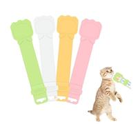 WOLMIK Juego de 4 cucharas de comida para gatos - Dispensador de golosinas multifunción - Cucharas de prensa y alimentación