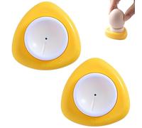 WOLMIK Perforador de huevos, 2 piezas, semiautomático, seguro y fácil de usar, abridor de huevos duros y crudos, blanco y amarillo