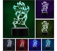 Wolobox Lampara LED Anime Manga Dr. Stone Senku Ishigami Cambia Color USB Luz nocturna y decoración