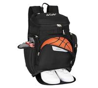 WOLT Mochila de Baloncesto con Compartimento Separado para Pelotas y Bolsillo para Zapatos, Bolsa Grande para Equipo Deportivo para Baloncesto, fútbol, Rugby, Voleibol, béisbol