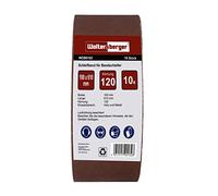Woltersberger® 10 bandas de lija de tejido | Tamaño 100 x 610 mm | Grano P100 | Lijadora anda de papel de lija