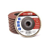 Woltersberger® 10 discos de láminas - diámetro 125 mm - grano 40 - Estándar Marrón - discos de láminas/ruedas de láminas