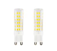 WOLTHID Bombilla LED G9 de 220V 5W Reemplazo 20-40w Bombilla de luz halógena 2700k Soft Warm White T4 Bi-pin Base Small G9 Socket para candelabro No regulable, 5W-2PCS, Blanco cálido