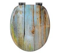 WOLTU #2 - Taza para inodoro, con bajada automática, madera, cromado