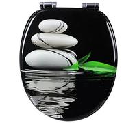 WOLTU #2 - Taza para inodoro, con bajada automática, madera, cromado