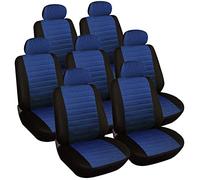 WOLTU 7X Fundas de Asiento para Coche Universal Delantero y Traseros Cubierta para Asiento Automóvil sin Bolsa de Aire Poliéster Gris