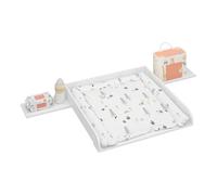 WOLTU Cambiador Accesorio para Cómoda, Tablero Cambiador de Pañales con Borde Protectora, MDF Blanco, 160x80x10 cm (Zona para Bebé 80x80 cm)