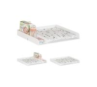 WOLTU Cambiador para Bebé, Accesorio para Cómoda, Cambiador de Paneles, Adaptable a Aparador o Cómoda, Blanco, 80x74,5x8,5 cm