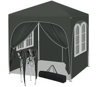 WOLTU Carpa plegable 2x2m con 4 paredes Gris | UPF 50+ UV, impermeable, altura ajustable, estable, 4 paredes, Playa