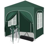 WOLTU Carpa plegable 2x2m con 4 paredes Verde | UPF 50+ UV, impermeable, altura ajustable, estable, 4 paredes, Playa