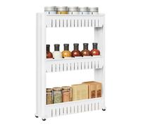 Woltu Carrito para Cocina baño Salvaspazio Estantería de 3 estantes con 4 Ruedas