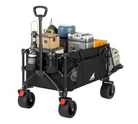 WOLTU Carrito Plegable con Panel Trasero Abatible, 205 L, Negro