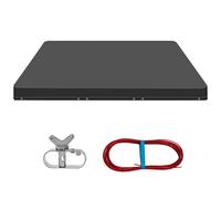 WOLTU Cobertor Piscina Rectangular 400x200x20 cm, Lona Cubierta de PE 200 g/m², Impermeable y Opaco con Ojas y Cuerda de Fijación, Gris Oscuro