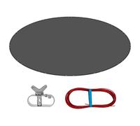 WOLTU Cobertor Piscina Redonda Ø 520 cm, Lona para Piscina Invierno de PE 200g/m², Impermeable y Opaco, Cubierta Ø420-460 cm, con Ojas y Cuerda de Fijación, Gris Oscuro