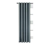 WOLTU Cortina Opaca para Habitación con Ollaos Aislamiento Térmico Resistente a la Suciedad los Rayos UV 1 Pieza Proteger su privacidad 135x225 cm(BxH) Color Gris Pizarra