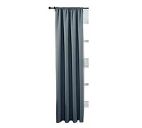 WOLTU Cortinas Opacas 1 Pieza Cortina Gruesa Térmicas Aislantes Moderno Decoración Ventanas para Dormotorio Habitacion Sala Salon 135x245 cm Gris Pizarra