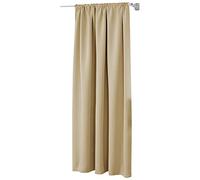 WOLTU Cortinas Opacas 1 Pieza Cortina Gruesa Térmicas Aislantes Moderno Decoración Ventanas para Dormotorio Habitacion Sala Salon 135x225 cm Champán