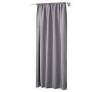 WOLTU Cortinas Opacas 1 Pieza Cortina Gruesa Térmicas Aislantes Moderno Decoración Ventanas para Dormotorio Habitacion Sala Salon 135x225 cm Gris Oscuro
