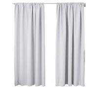 WOLTU Cortinas Opacas 2 Pieza Cortina Gruesa Térmicas Aislantes Moderno Decoración Ventanas para Dormotorio Habitacion Sala Salon 135x225 cm Blanco