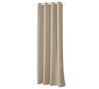 WOLTU Cortinas Opacas Pesadas con Ojales, 135x225cm, Arena