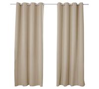 WOLTU Cortinas para Cortinas Opacas con Ojales Pesadas Cortinas Oscuras 135x225 cm, 2 Piezas Arena