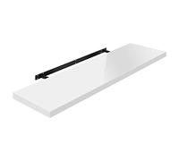 WOLTU Estante de Pared Tablero Flotante Libre de CD DVD Libro Tablero de Madera 120x22,9x3,8cm, Blanco, RG9484ws