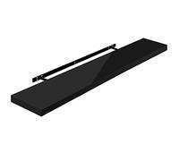WOLTU Estante de Pared Tablero Flotante Libre de CD DVD Libro Tablero de Madera 120x22,9x3,8cm, Negro, RG9484sz