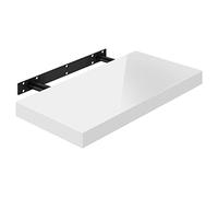 WOLTU Estante de Pared Tablero Flotante Libre de CD DVD Libro Tablero de Madera 40x22,9x3,8cm, Blanco, RG9476ws