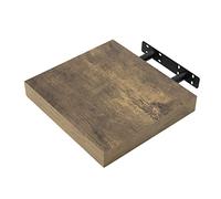 WOLTU Estante Flotante, Estanterías de Pared, Tablero de Pared Volato Estante Flotante Libre, para salón, Cocina, Oficina 25x22,9x3,8cm, Marrón Vintage RG9365hov