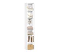 WOLTU Estantería de 7 Niveles, Librería Abierta Alta, 30x26x178,5 cm, Estantería Organizadora con 7 Compartimentos Abiertos, para Oficina/Estudio/Salón/Dormitorio, Blanco, SK066ws